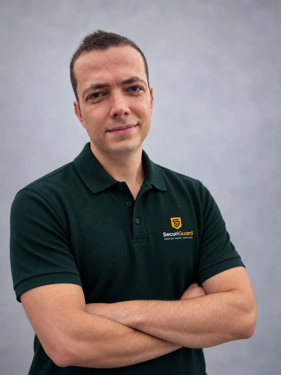 Jonathan, fondateur de SecuriGuard, en polo SecuriGuard